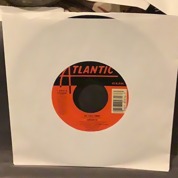 3/$20 Genesis “In Too Deep” 45 rpm single / vintage vinyl record - Picture 4 of 4
